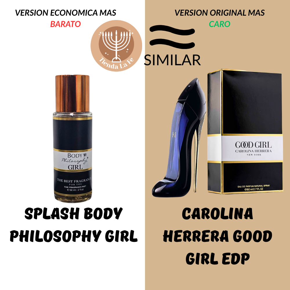 SPLASH BODY PHILOSOPHY GIRL 60ML (M) (DUPE DE CAROLINA HERRERA GOOD GIRL)