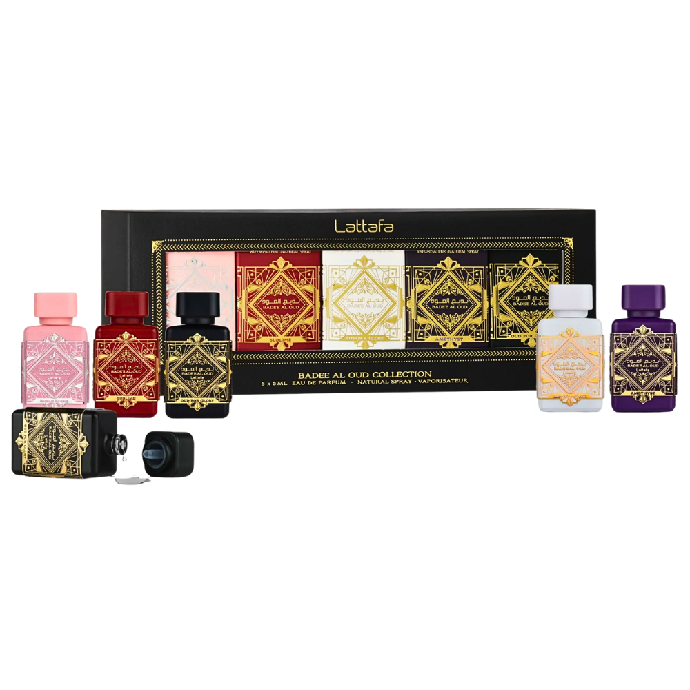 SET LATTAFA MINIS PERFUMES BADEE AL OUD COLLECTION 5MLX5 (U)
