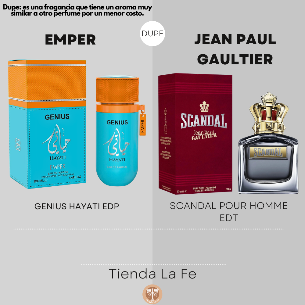 EMPER GENIUS HAYATI EDP 100ML (U) (DUPE JEAN PAUL GAULTIER SCANDAL POUR HOMME EDT)