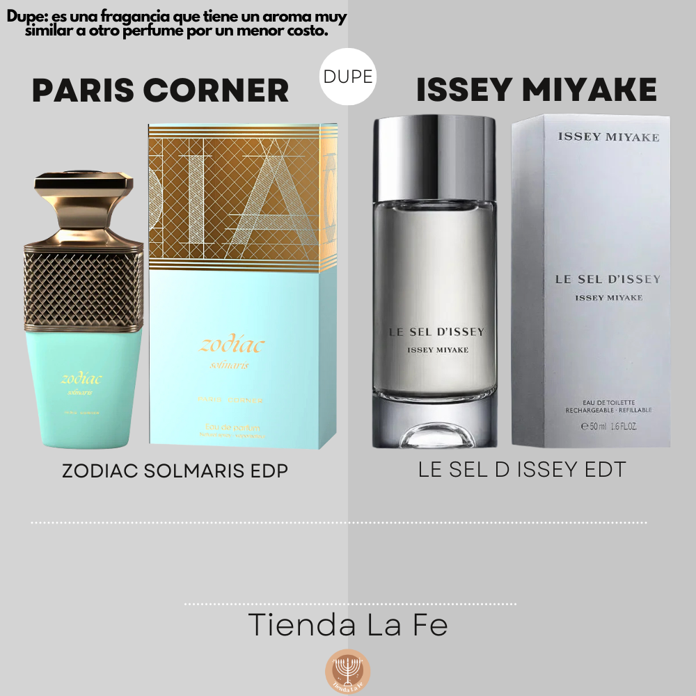 PARIS CORNER ZODIAC SOLMARIS EDP 100ML H) (DUPE ISSEY MIYAKE LE SEL D ISSEY EDT)