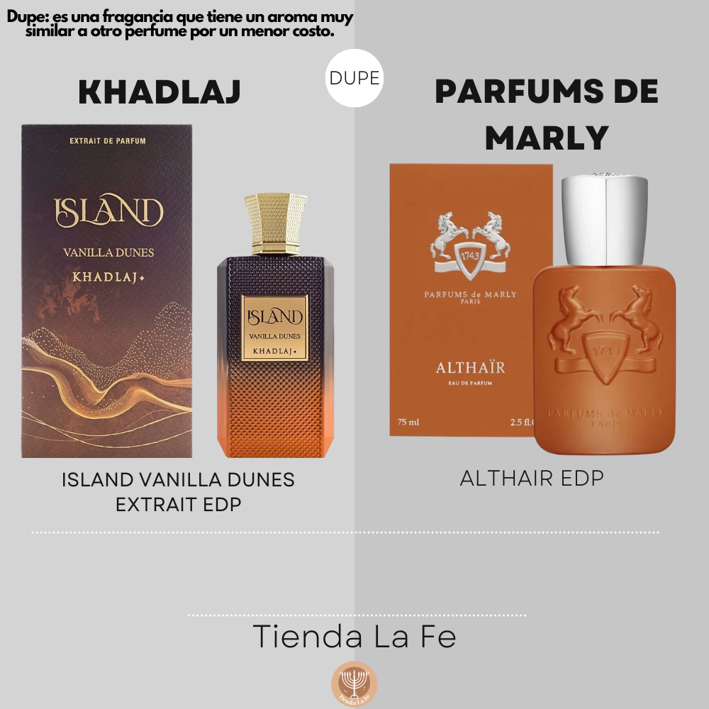 KHADLAJ ISLAND VANILLA DUNES EXTRAIT EDP 100ML (H) (DUPE PARFUMS DE MARLY ALTHAIR EDP)