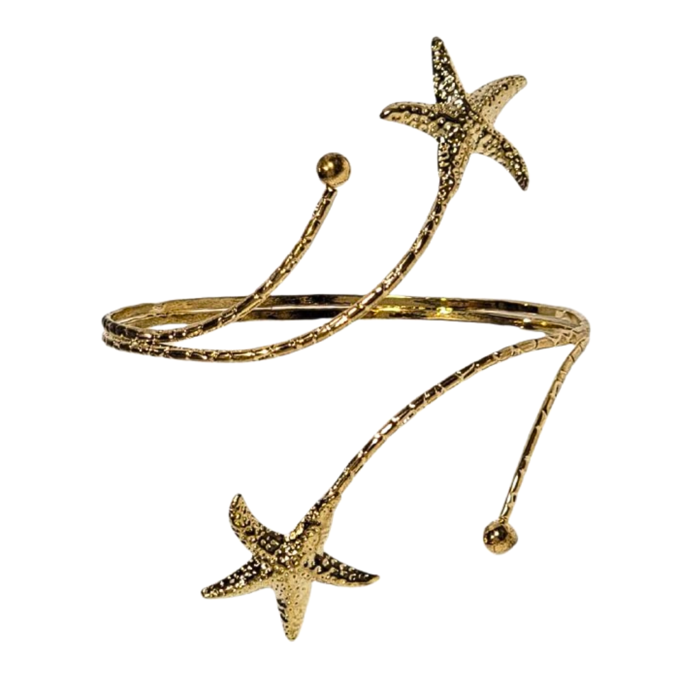 BRAZALETE PARA BRAZO SUPERIOR AJUSTABLE DE ACERO FORMA ESTRELLA DE MAR