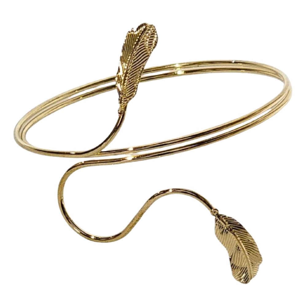 BRAZALETE PARA BRAZO SUPERIOR AJUSTABLE DE ACERO FORMA PLUMA