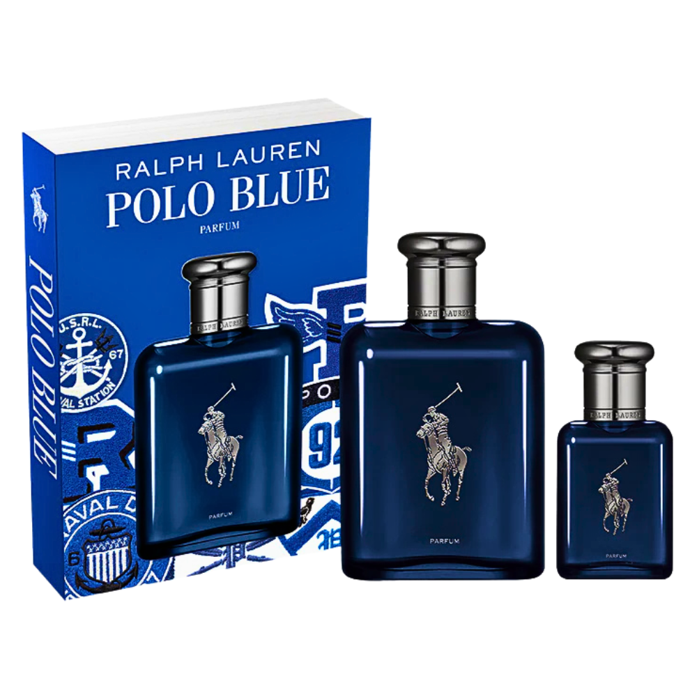 SET RALPH LAUREN POLO BNLUE PARFUM 125ML, MINI PARFUM 40ML (H)