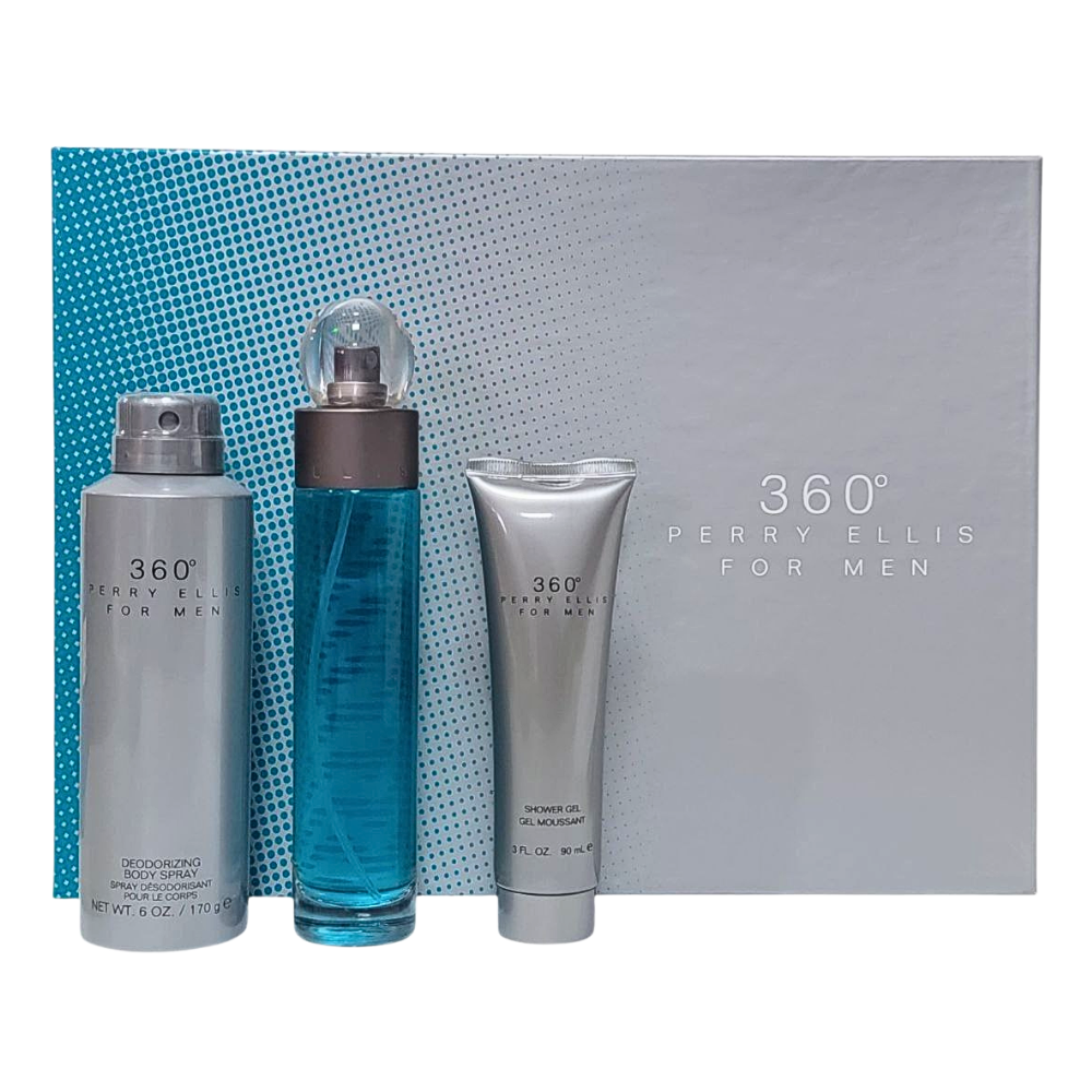 OFERTA SET PERRY ELLIS 360 FOR MEN EDT 100ML, SHOWER GEL 90ML, BODY SPRAY 200ML (H)