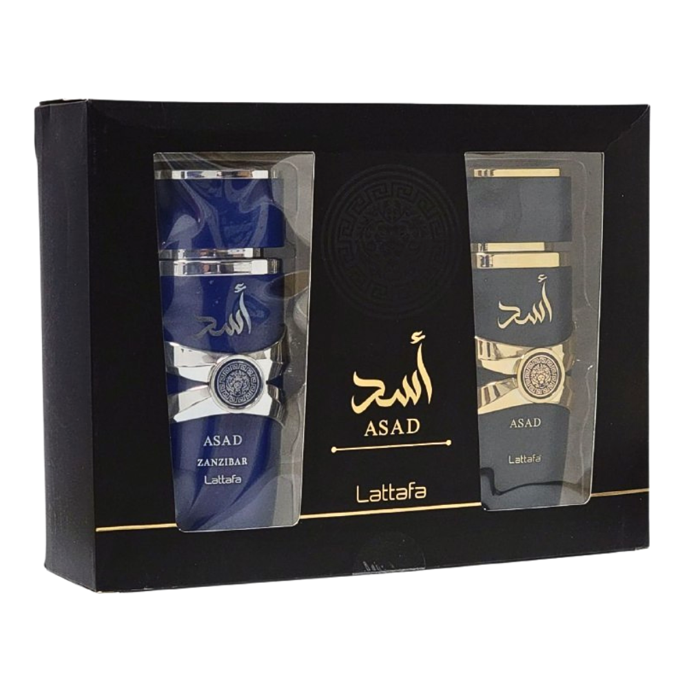 SET LATTAFA ASAD Y ZANZIBAR ECONOMICO DE CALIDAD AAA EDP 100MLX2 (H)
