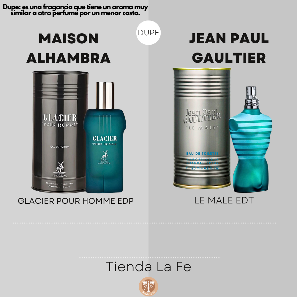 MAISON ALHAMBRA GLACIER POUR HOMME EDP 100ML (H) (DUPE JEAN PAUL GAULTIER LE MALE EDT)