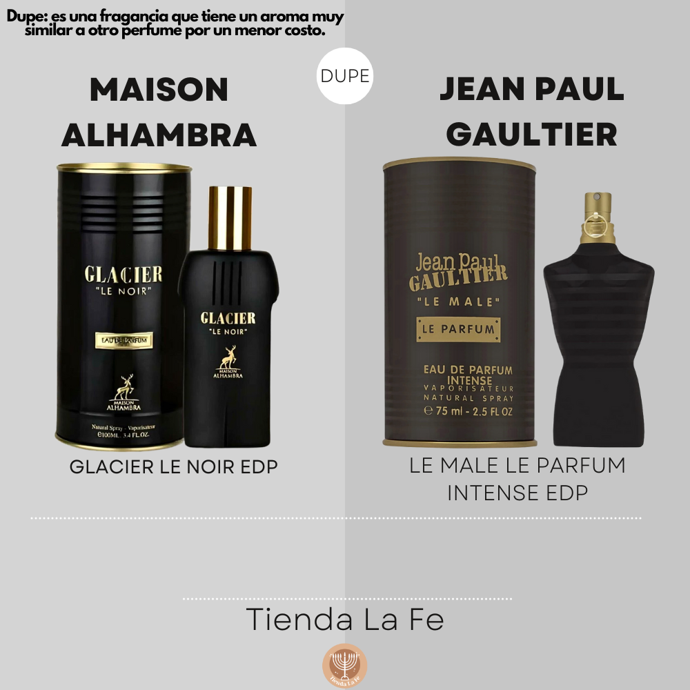 MAISON ALHAMBRA GLACIER LE NOIR EDP 100ML (H) (DUPE JEAN PAUL GAULTIER LE MALE LE PARFUM INTENSE EDP)