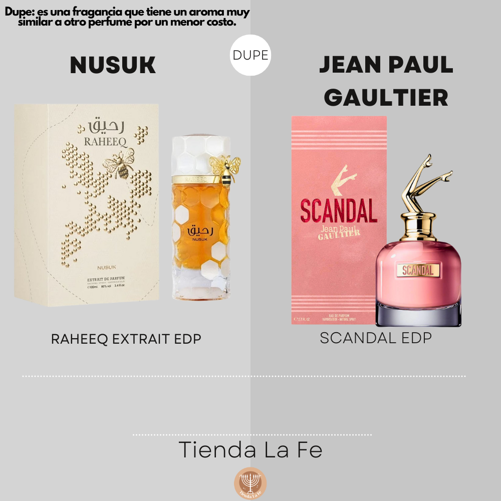 NUSUK RAHEEQ EXTRAIT EDP 100ML (M) (DUPE JEAN PAUL GAULTIER SCANDAL EDP)