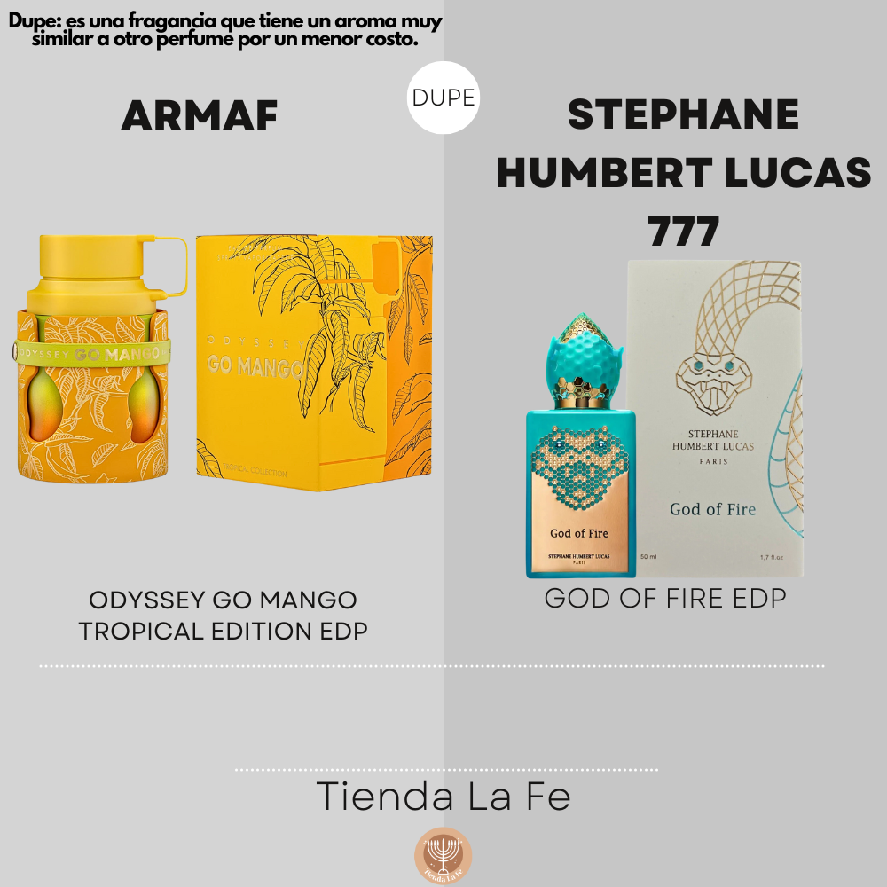ARMAF ODYSSEY GO MANGO TROPICAL EDITION EDP 100ML (U) (DUPE STEPHANE HUMBERT LUCAS 777 GOD OF FIRE EDP)