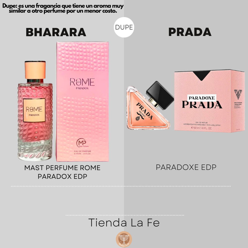 BHARARA MAST PERFUME ROME PARADOX EDP 100ML (M) (DUPE PRADA PARADOXE E