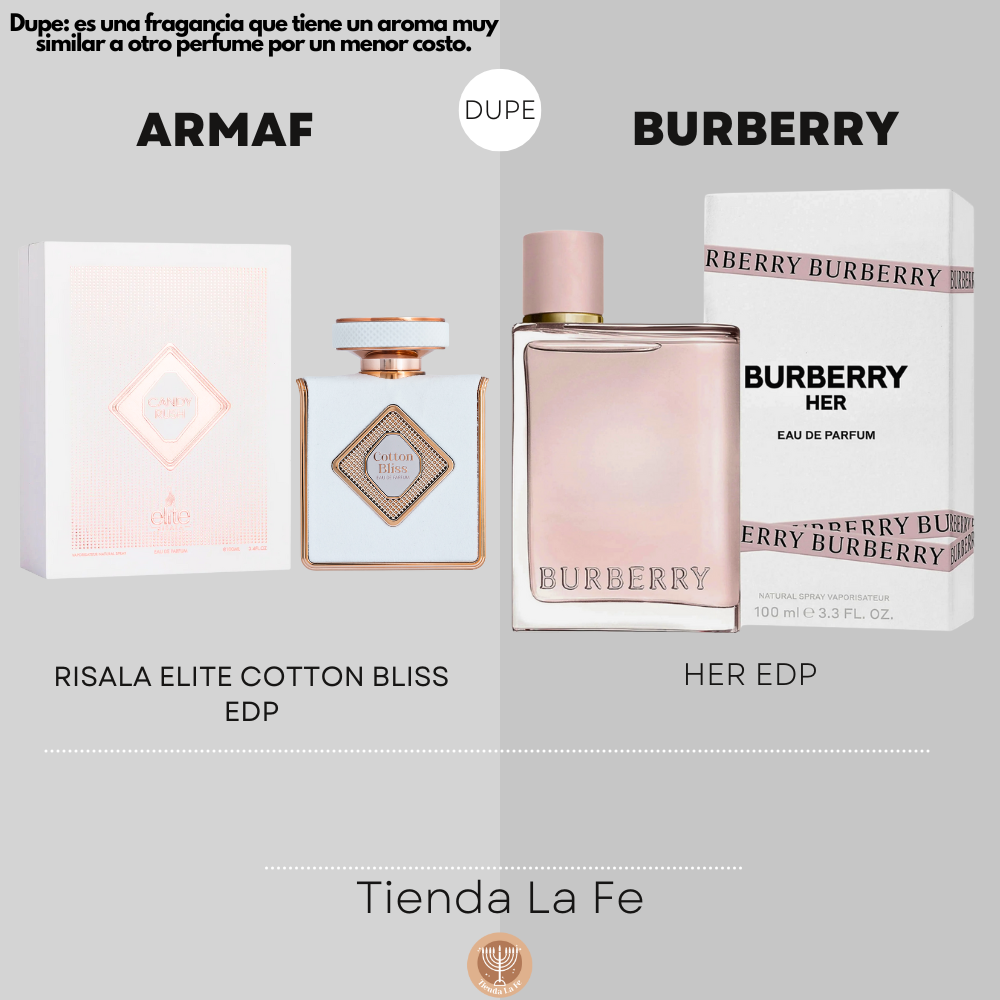ARMAF RISALA ELITE COTTON BLISS EDP 100ML (M) (DUPE BURBERRY HER EDP)