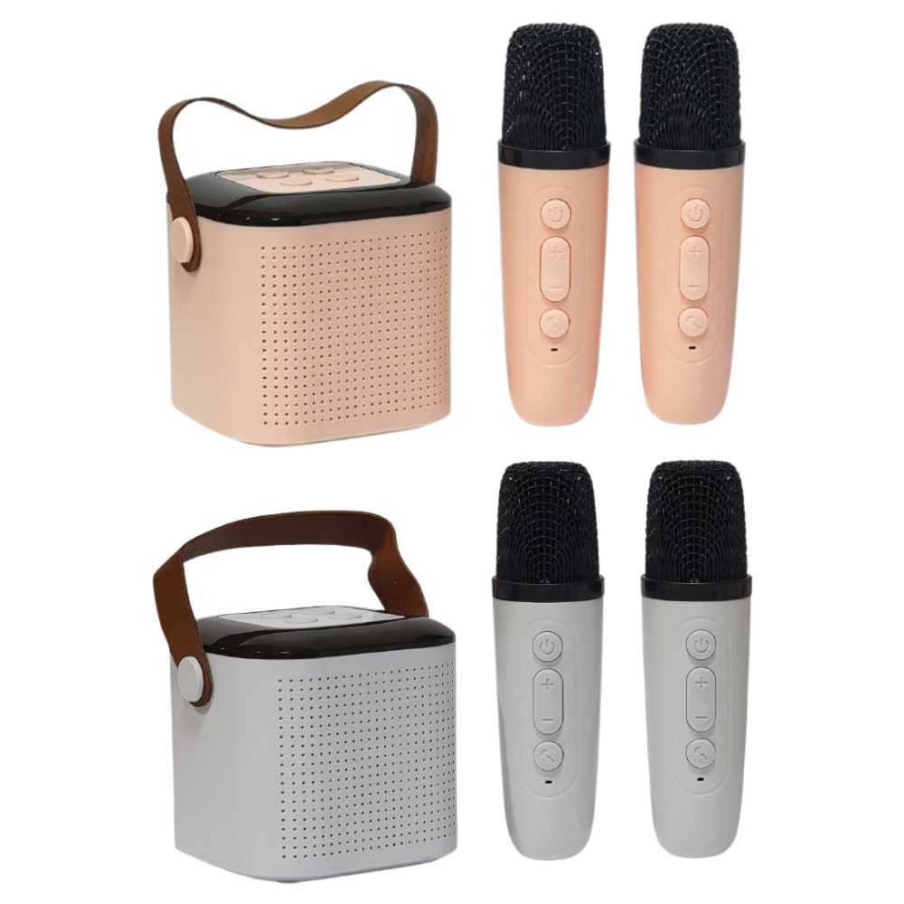 ALTAVOS PARLANTE INALAMBRICO DE KARAOKE CON 2 MINI MICROFONOS, BATERIA DE LARGA DURACION Y REDUCCION DE RUIDO INTELIGENTE