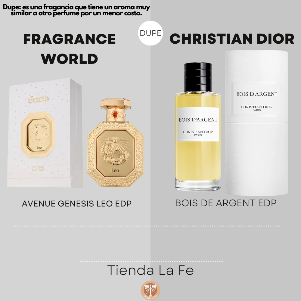 FRAGRANCE WORLD FRENCH AVENUE GENESIS LEO EDP 90ML (M) (DUPE CHRISTIAN DIOR BOIS DE ARGENT EDP)