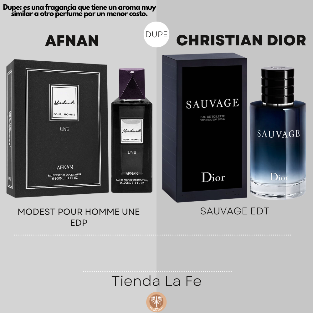 AFNAN MODEST POUR HOMME UNE EDP 100ML (H) (DUPE CHRISTIAN DIOR SAUVAGE EDT)