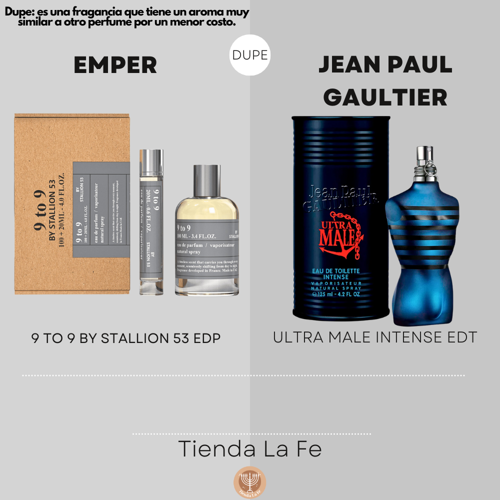 EMPER 9 TO 9 BY STALLION 53 EDP 100ML (H) (DUPE JEAN PAUL GAULTIER ULTRA MALE INTENSE EDT)