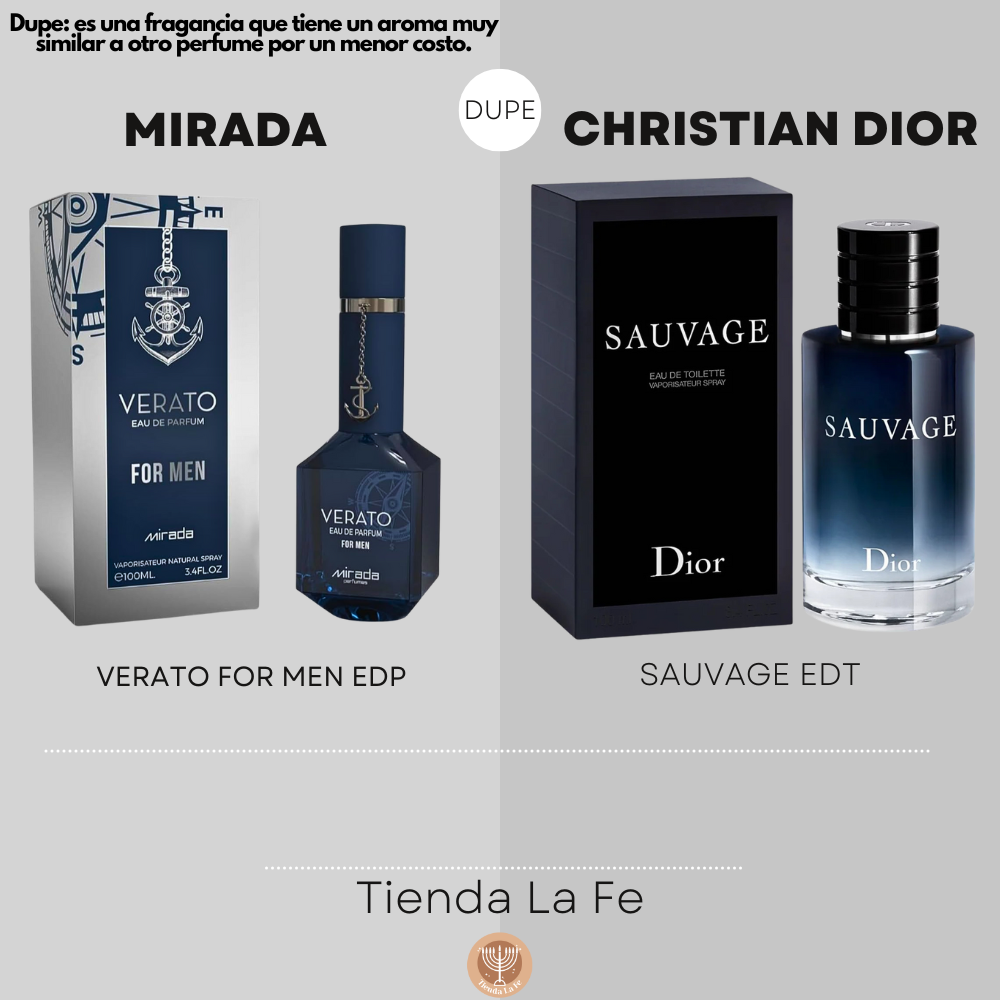MIRADA VERATO FOR MEN EDP 100ML (H) (DUPE CHRISTIAN DIOR SAUVAGE EDT)