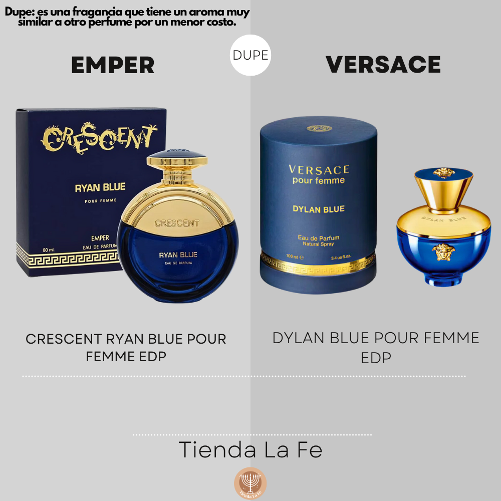 EMPER CRESCENT RYAN BLUE POUR FEMME EDP 80ML (M) (DUPE VERSACE DYLAN BLUE POUR FEMME EDP)