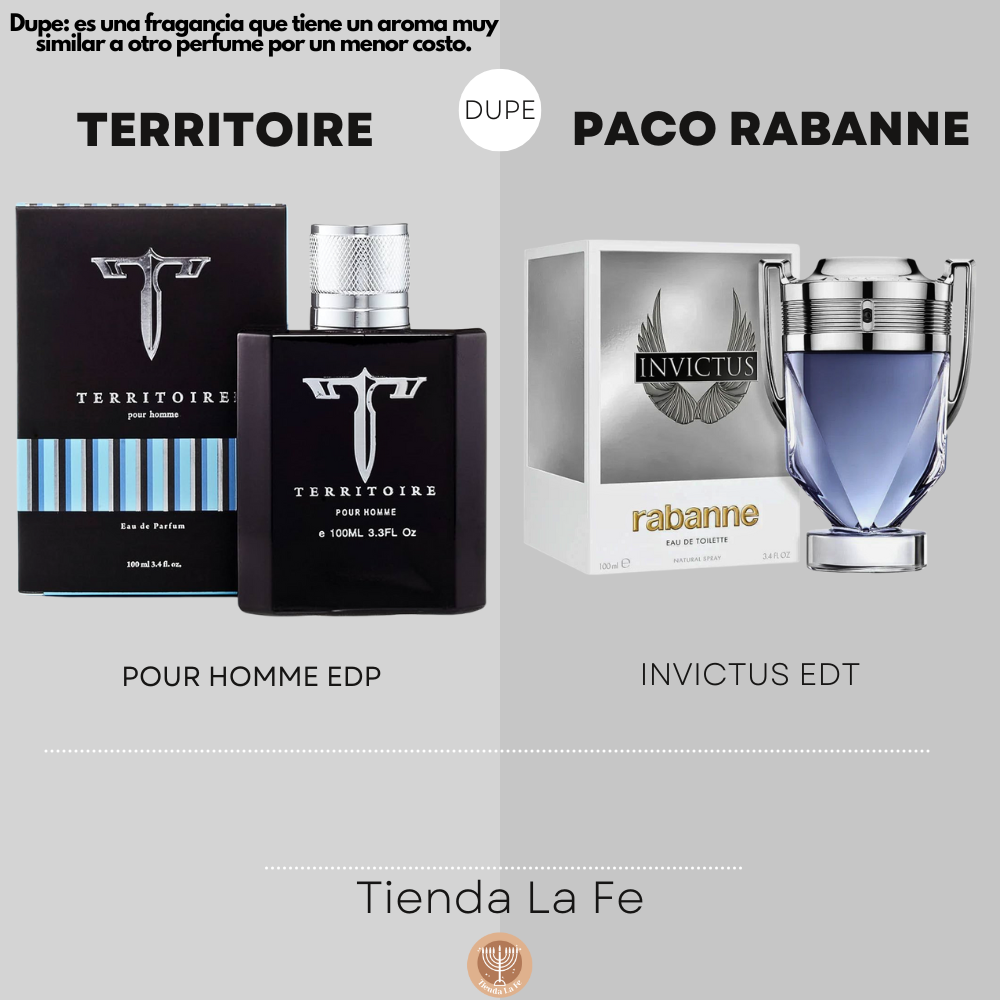 TERRITOIRE POUR HOMME EDP 100ML (H) (DUPE PACO RABANNE INVICTUS EDT)