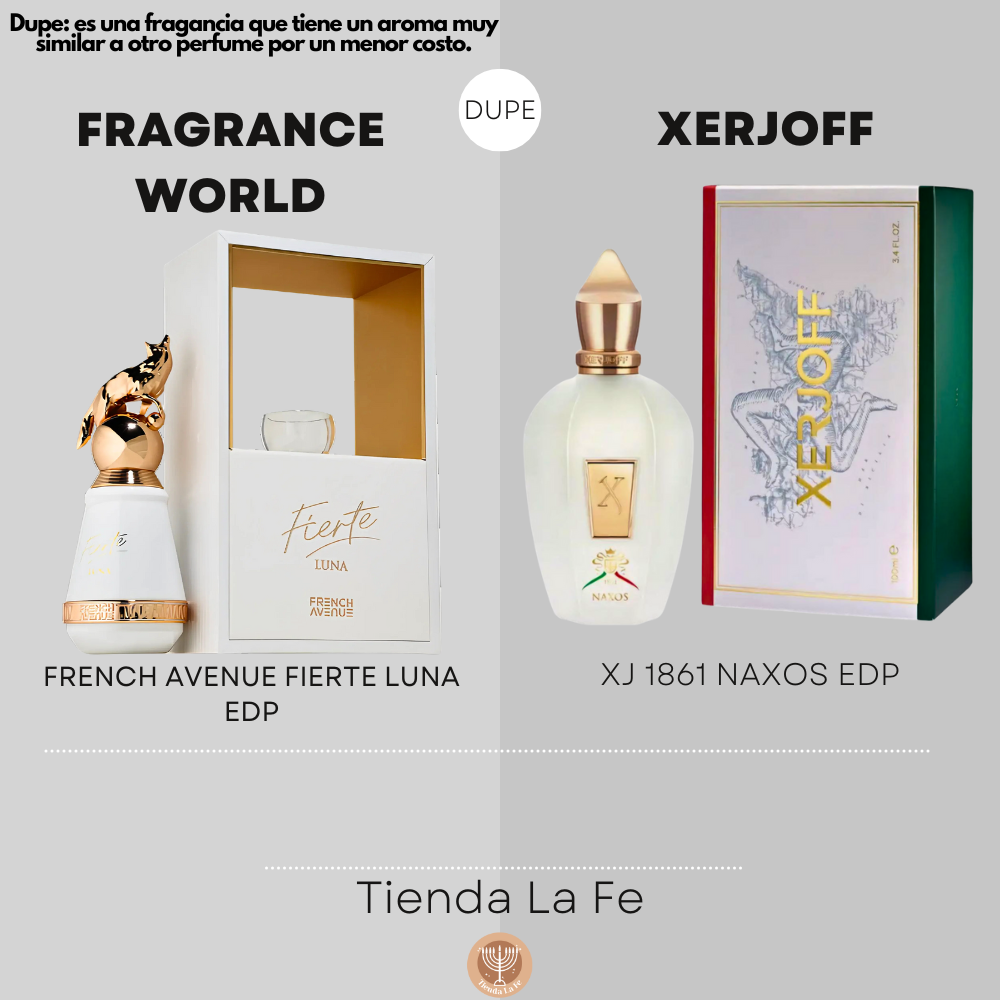 FRAGRANCE WORLD FRENCH AVENUE FIERTE LUNA EDP 80ML (U) (DUPE XERJOFF XJ 1861 NAXOS EDP)