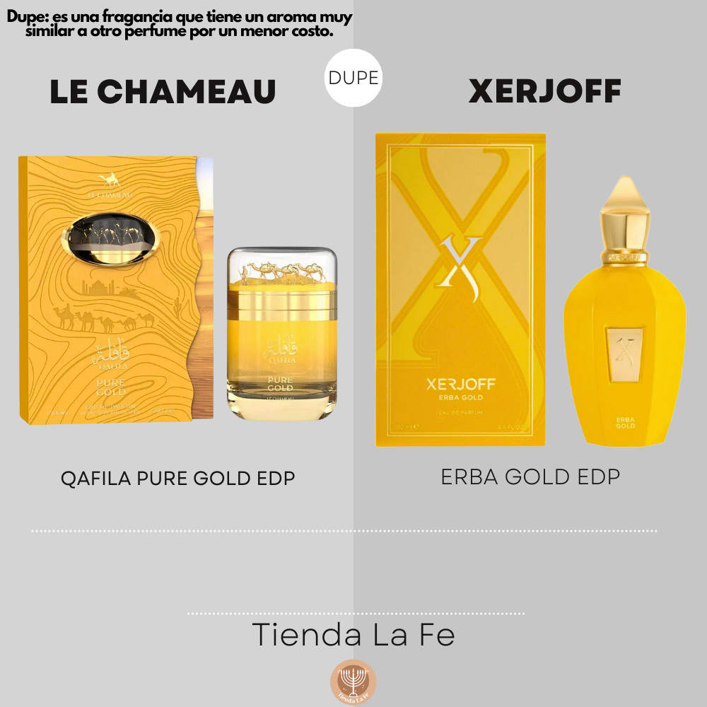 LE CHAMEAU QAFILA PURE GOLD EDP 100ML (U) (DUPE XERJOFF ERBA GOLD EDP)