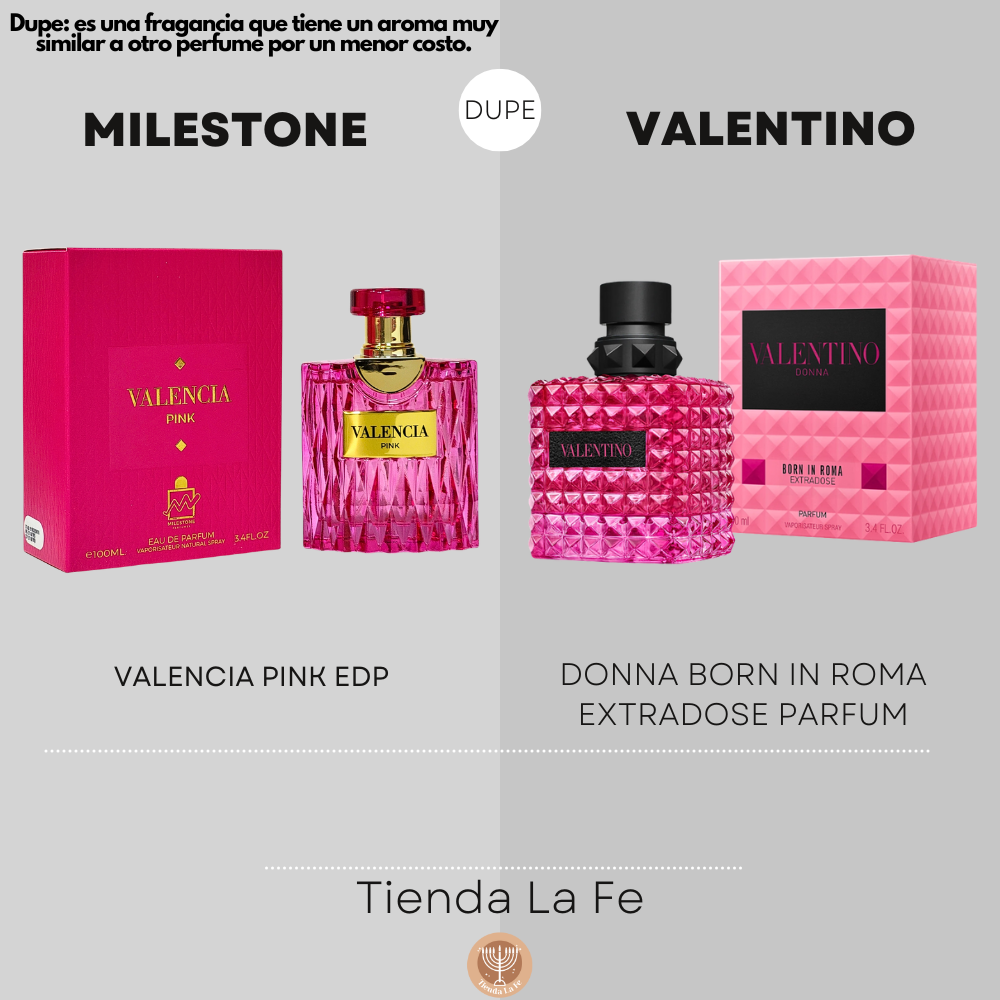 MILESTONE VALENCIA PINK EDP 100ML (M) (DUPE VALENTINO DONNA BORN IN ROMA EXTRADOSE PARFUM)