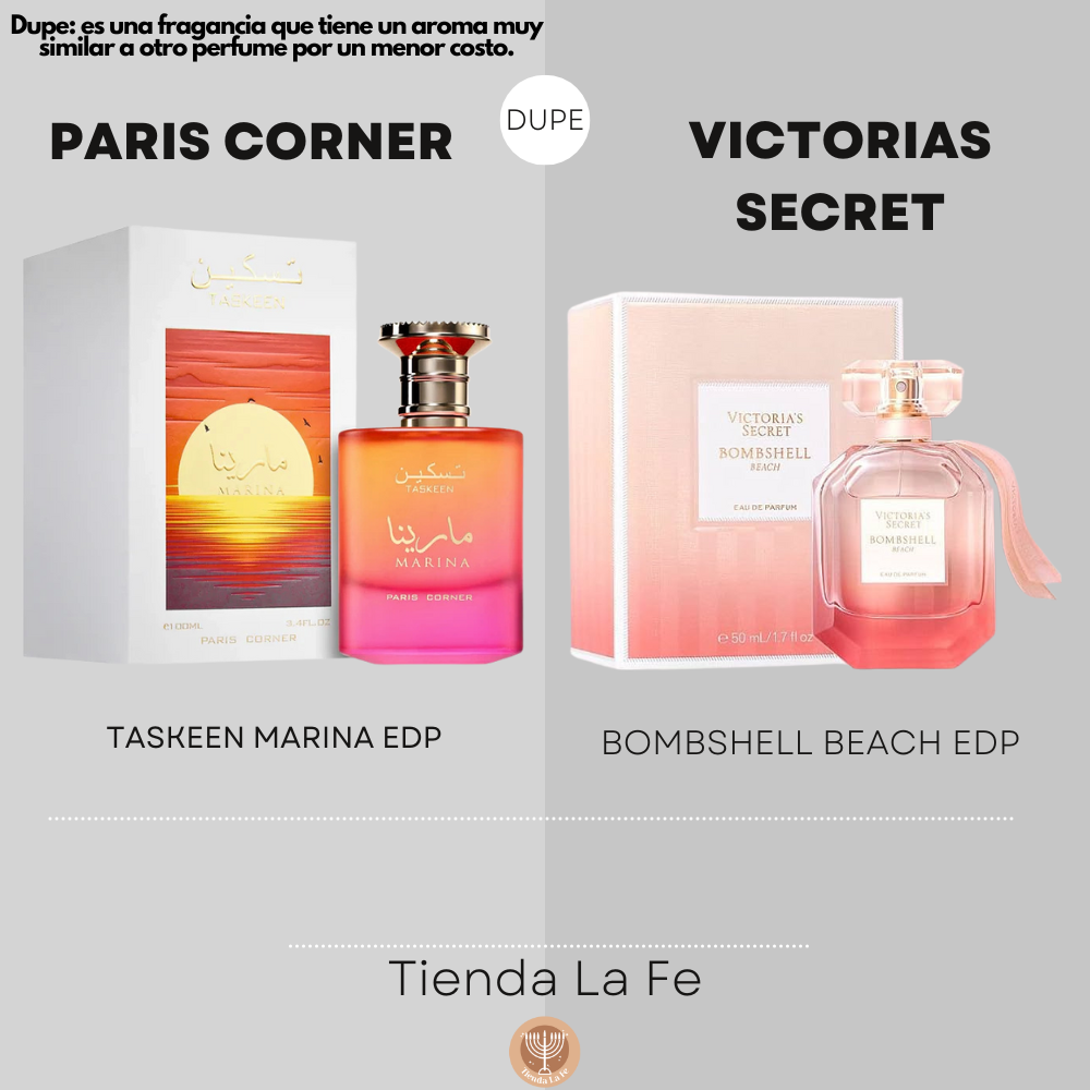 PARIS CORNER TASKEEN MARINA EDP 100ML (M) (DUPE VICTORIAS SECRET BOMBSHELL BEACH EDP)