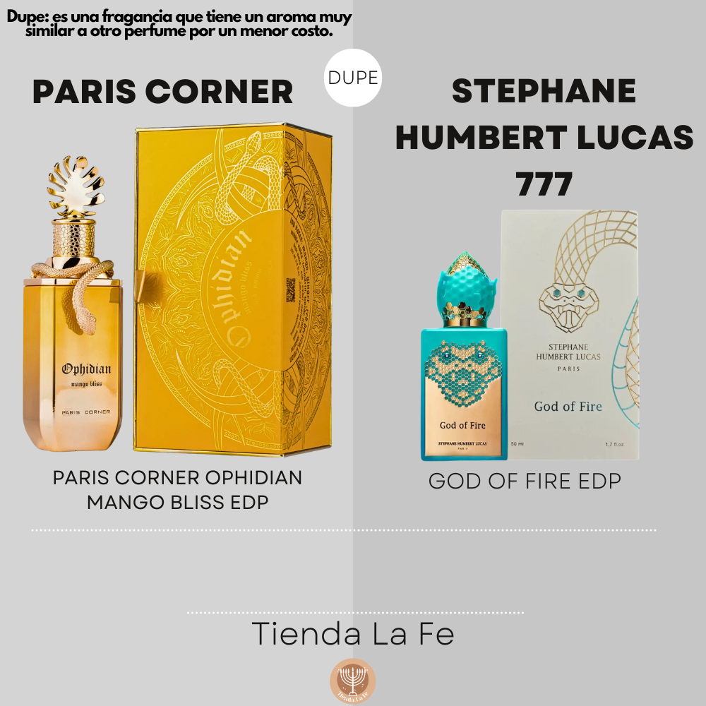 PARIS CORNER OPHIDIAN MANGO BLISS EDP 100ML (U) (DUPE STEPHANE HUMBERT LUCAS 777 GOD OF FIRE EDP)