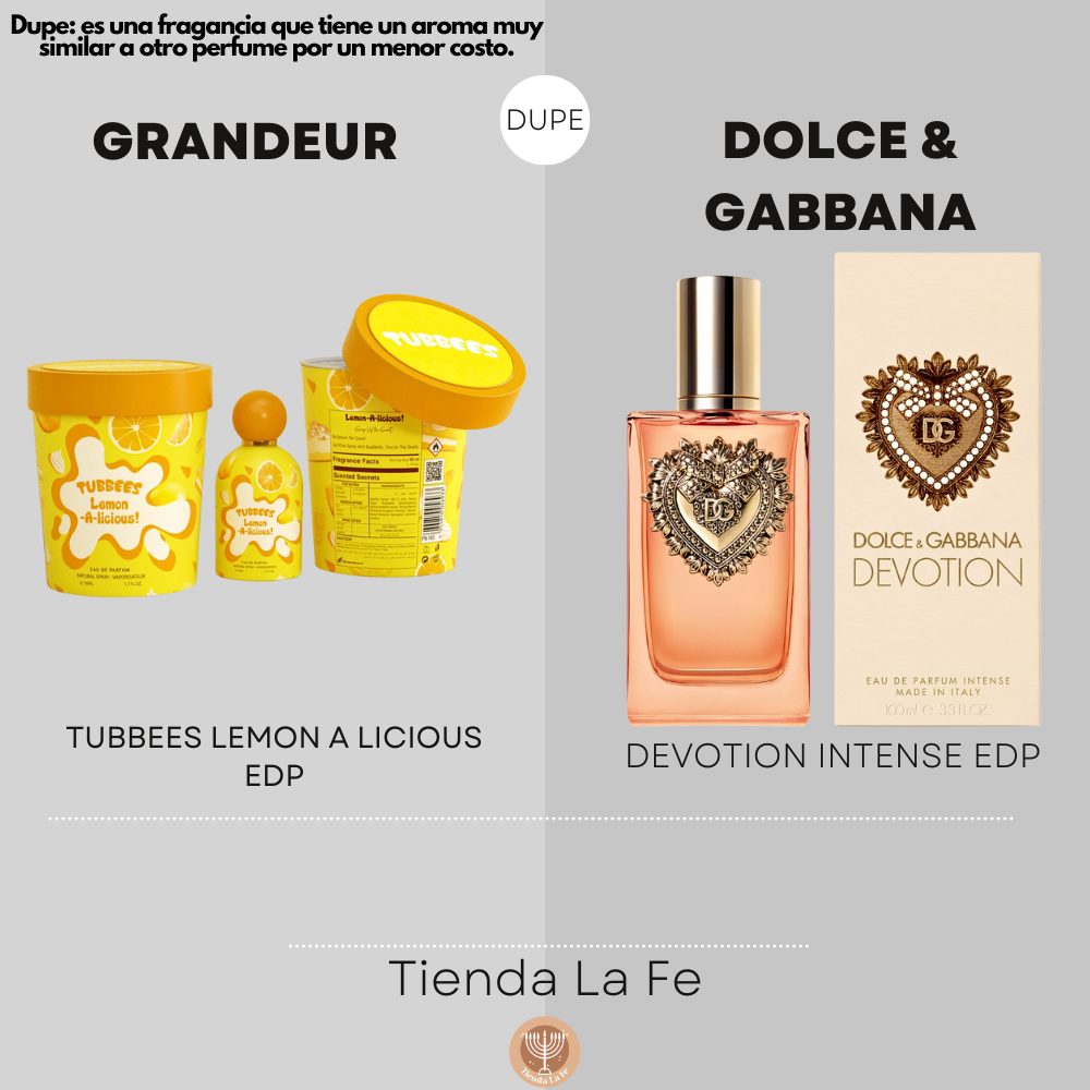 GRANDEUR TUBBEES LEMON A LICIOUS EDP 50ML (M) (DUPE DOLCE & GABBANA DEVOTION INTENSE EDP)