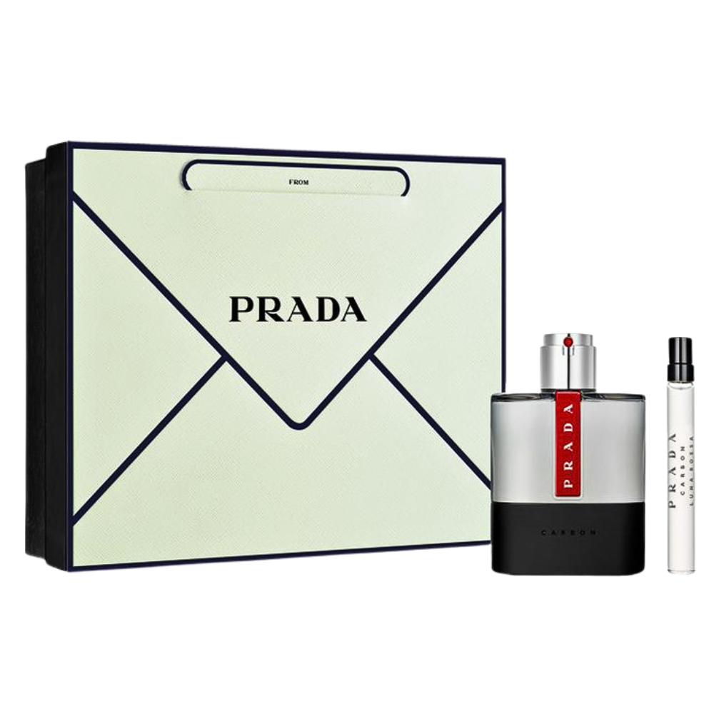 SET PRADA LUNA ROSSA CARBON EDT 100ML, EDT 10ML (H)