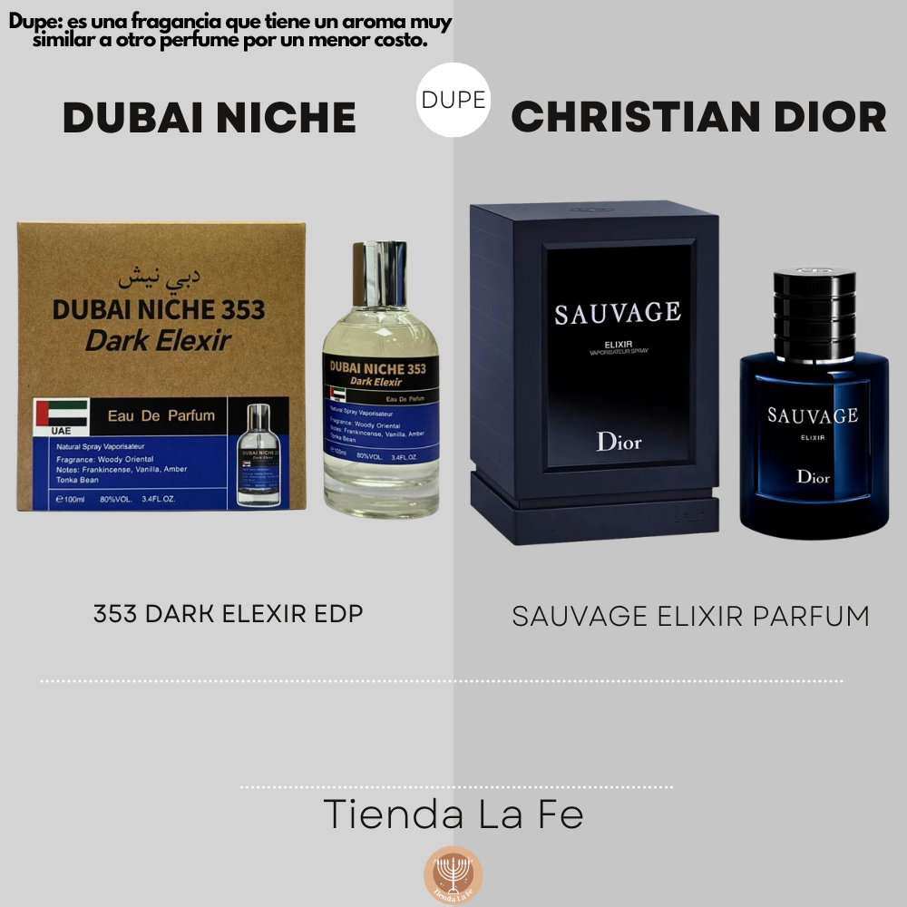 DUBAI NICHE 353 DARK ELEXIR EDP 100ML (H) (DUPE CHRISTIAN DIOR SAUVAGE