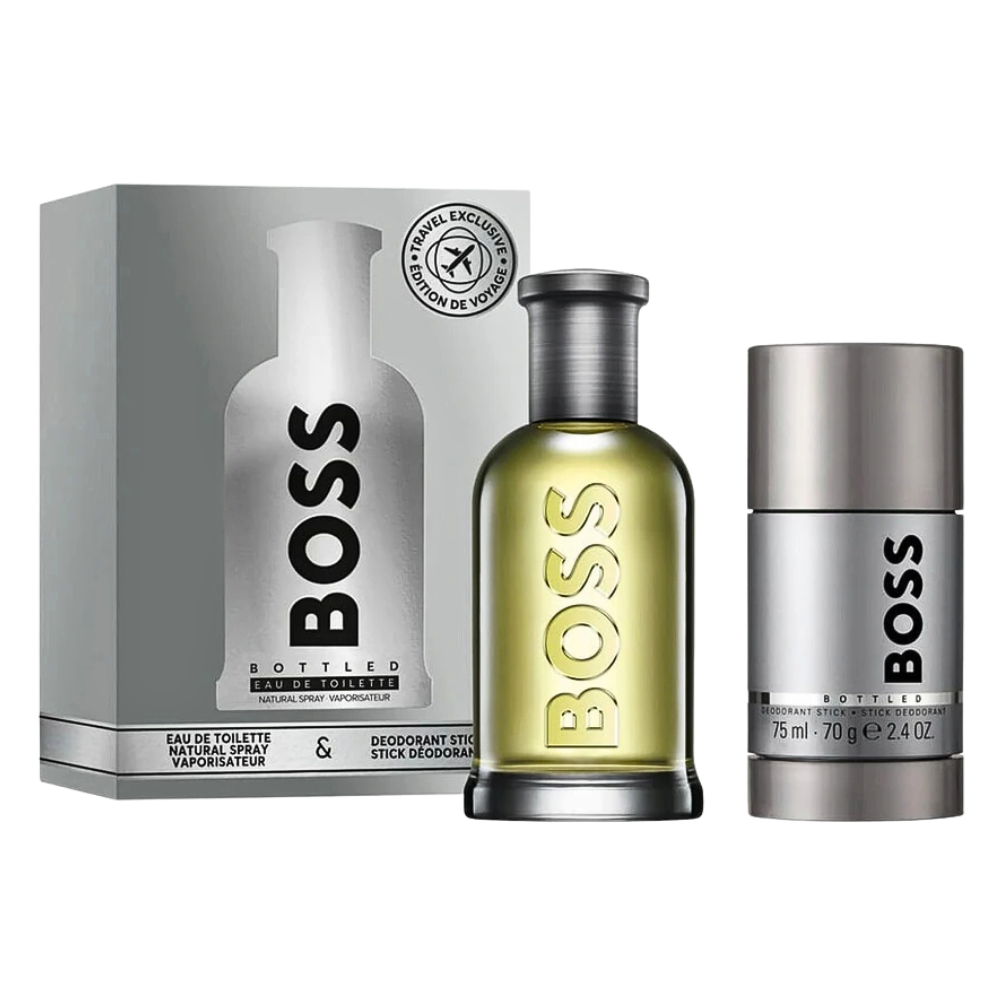 SET HUGO BOSS BOTTLED EDT 100ML, DESODORANTE 75ML (H)
