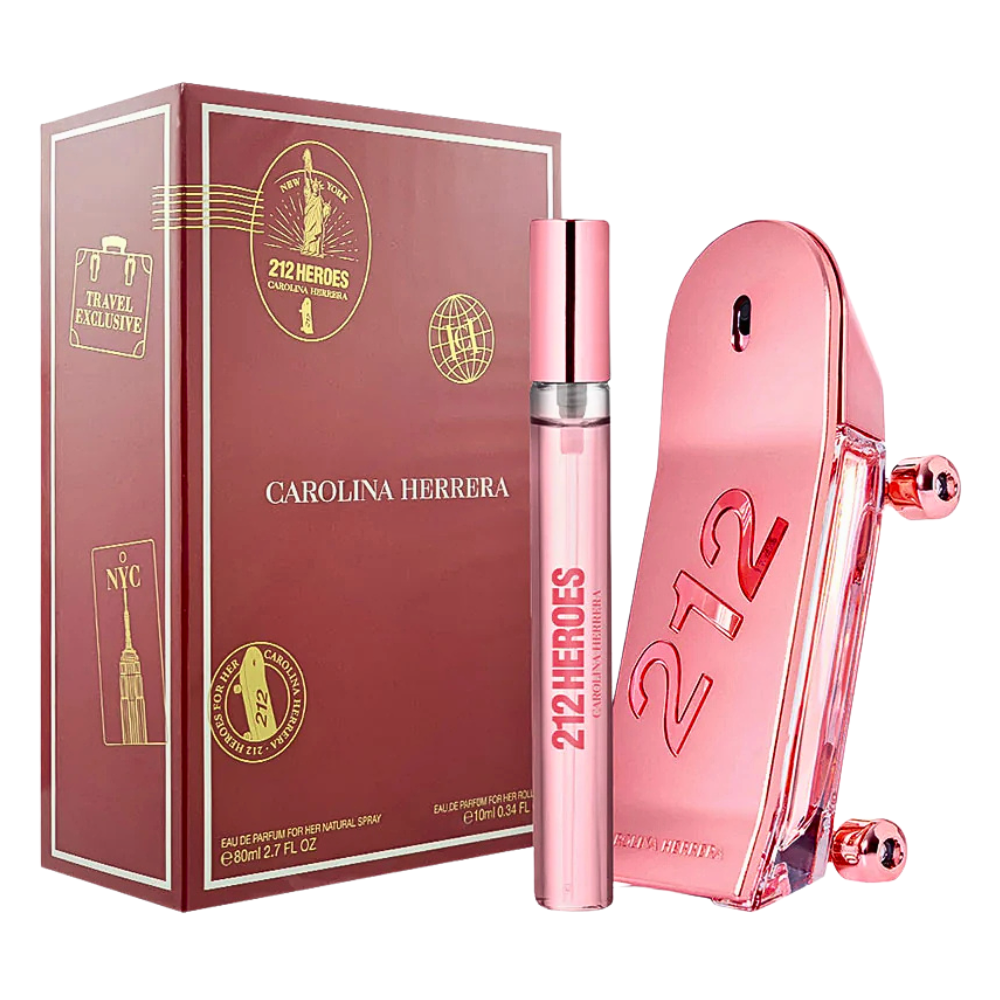 SET CAROLINA HERRERA 212 HEROES YOUNG EDP 80ML, EDP 10ML (M)