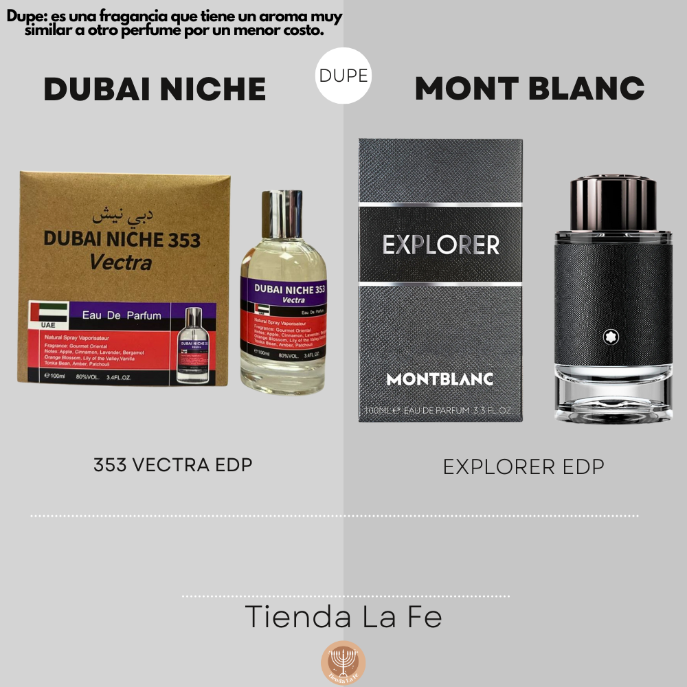 DUBAI NICHE 353 VECTRA EDP 100ML (H) (DUPE MONT BLANC EXPLORER EDP)