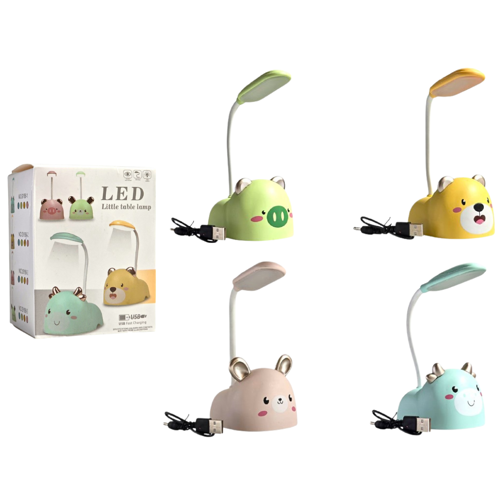 LAMPARA PEQUEÑA LED DE MESA ADORABLE LED LITTLE TABLE LAMP 23X8CM, 4 COLORES