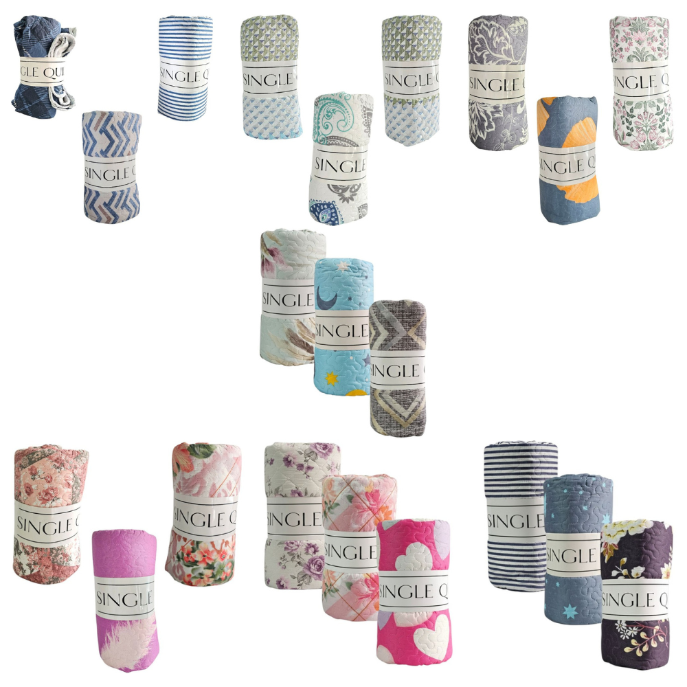 SABANA CAMERA TIPO EDREDON ESTAMPADO 210X230CM BENELI HOME, 21 ESTILOS