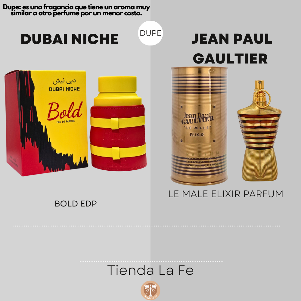 DUBAI NICHE BOLD EDP 100ML (H) (DUPE JEAN PAUL GAULTIER LE MALE ELIXIR PARFUM)