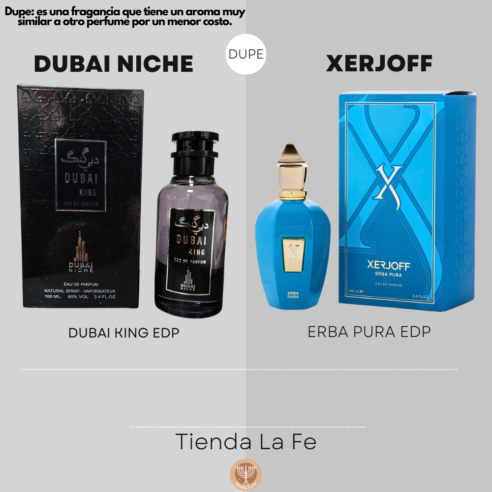 DUBAI NICHE DUBAI KING EDP 100ML (H) (DUPE XERJOFF ERBA PURA EDP)