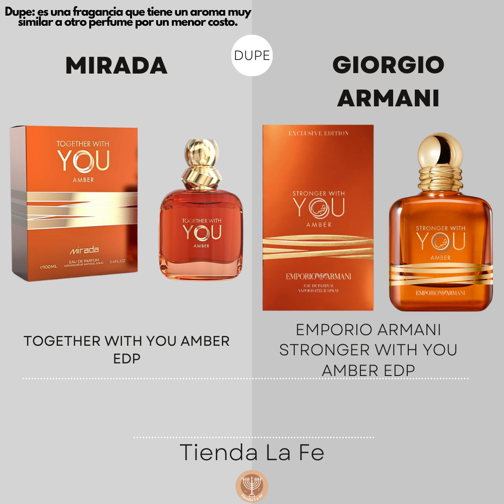 MIRADA TOGETHER WITH YOU AMBER EDP 100ML (U) (DUPE GIORGIO ARMANI EMPORIO ARMANI STRONGER WITH YOU AMBER EDP)