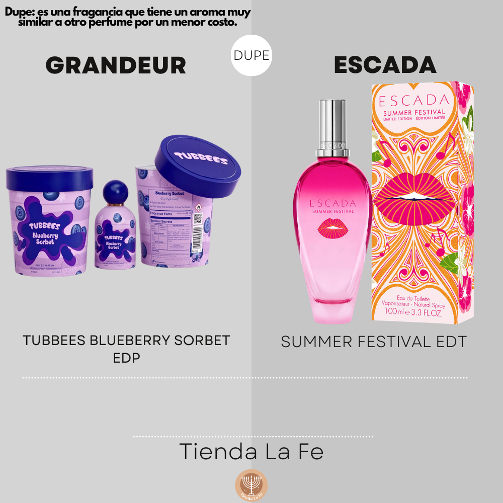 GRANDEUR TUBBEES BLUEBERRY SORBET EDP 50ML (M) (DUPE ESCADA SUMMER FESTIVAL EDT)