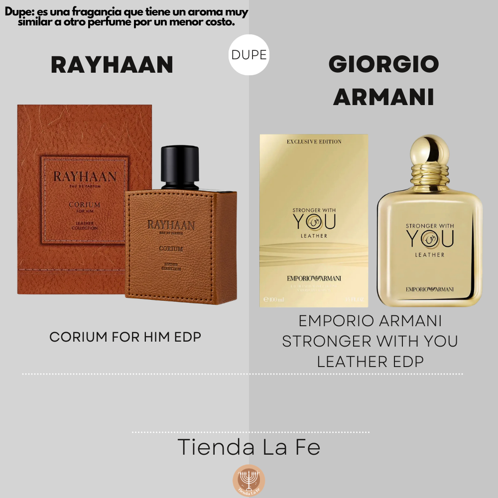 RAYHAAN CORIUM FOR HIM EDP 100ML (H) (DUPE GIORGIO ARMANI EMPORIO ARMANI STRONGER WITH YOU LEATHER EDP)