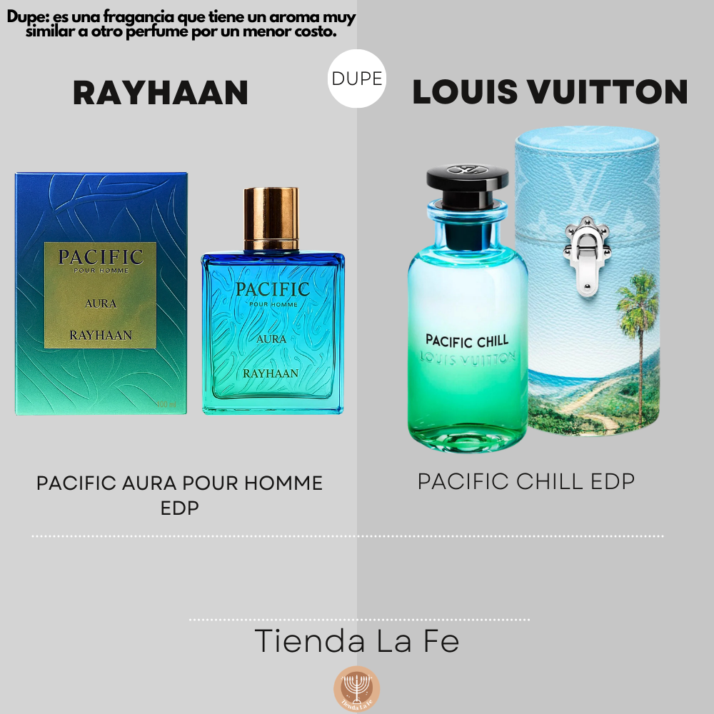 RAYHAAN PACIFIC AURA POUR HOMME EDP 100ML (U) (DUPE LOUIS VUITTON PACIFIC CHILL EDP)