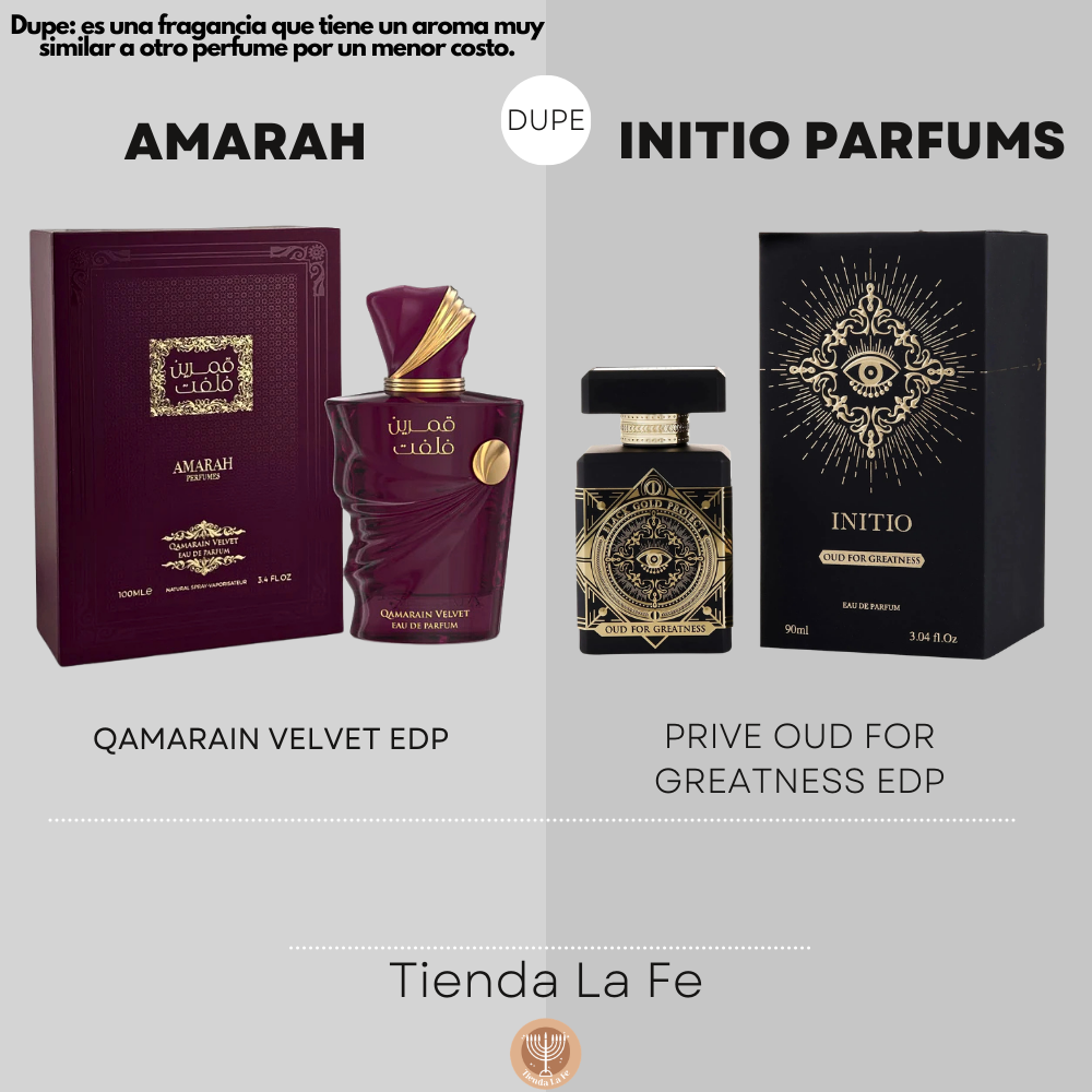 AMARAH QAMARAIN VELVET EDP 100ML (U) (DUPE INITIO PARFUMS PRIVE OUD FOR GREATNESS EDP)