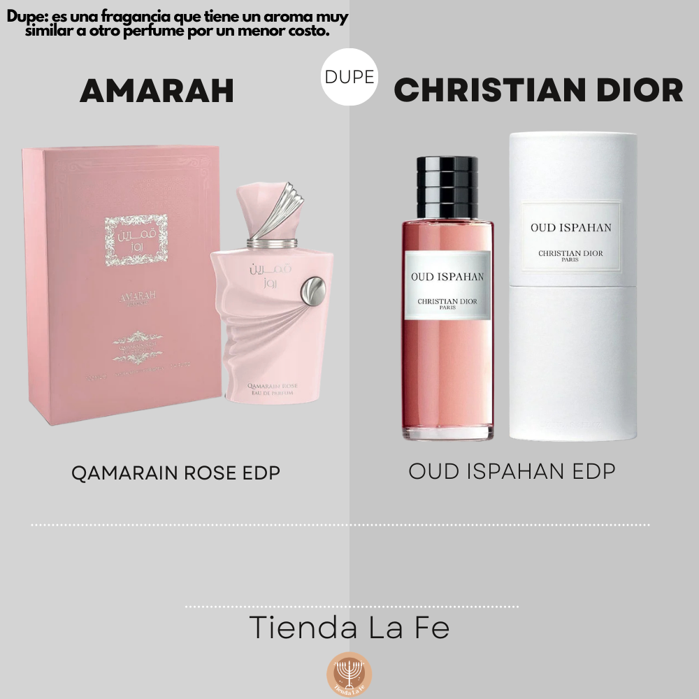 AMARAH QAMARAIN ROSE EDP 100ML (M) (DUPE CHRISTIAN DIOR OUD ISPAHAN EDP)