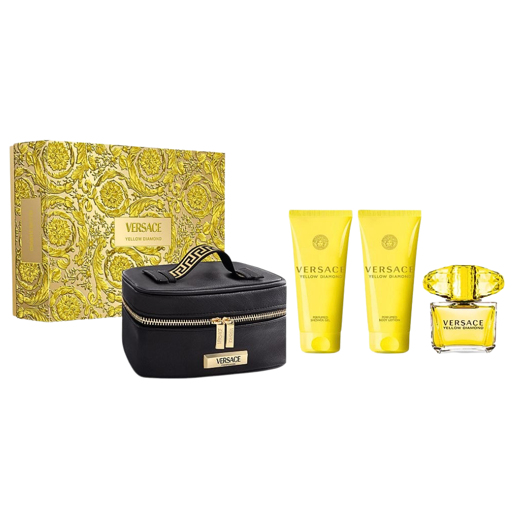 SET VERSACE YELLOW DIAMOND EDT 90ML, BODY LOTION 100ML, SHOWER GEL 100ML, COSMETIQUERA (M)