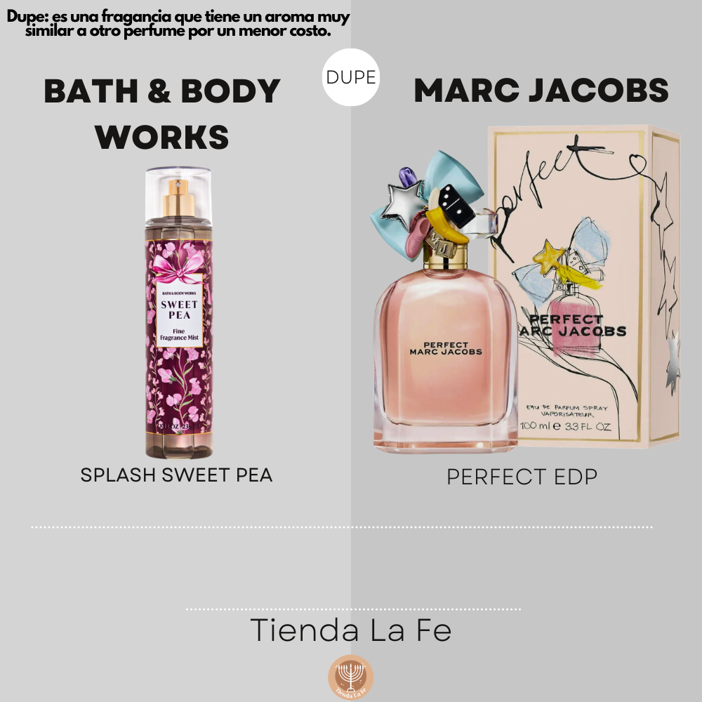 BATH & BODY WORKS SPLASH SWEET PEA 236ML (M) (DUPE MARC JACOBS PERFECT EDP)