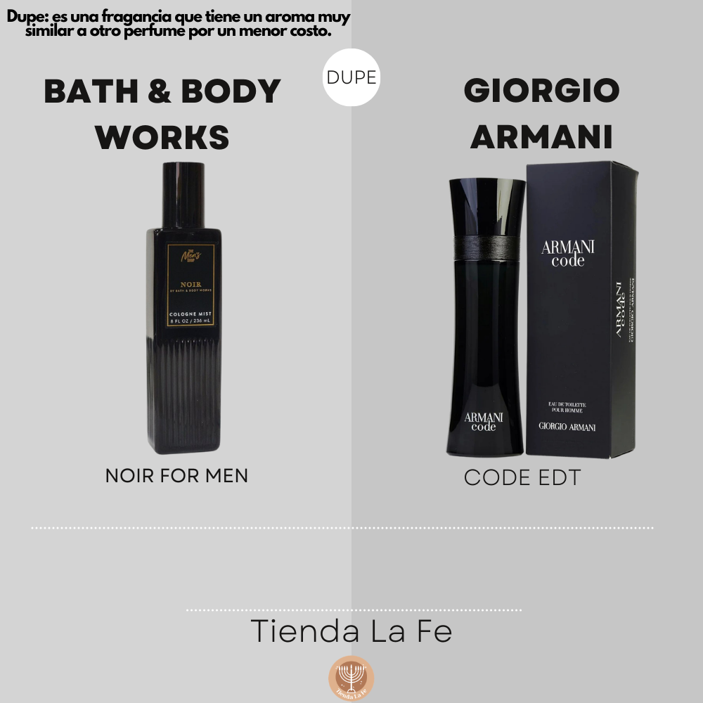 BATH & BODY WORKS SPLASH NOIR FOR MEN 236ML (H) (DUPE GIORGIO ARMANI CODE EDT)