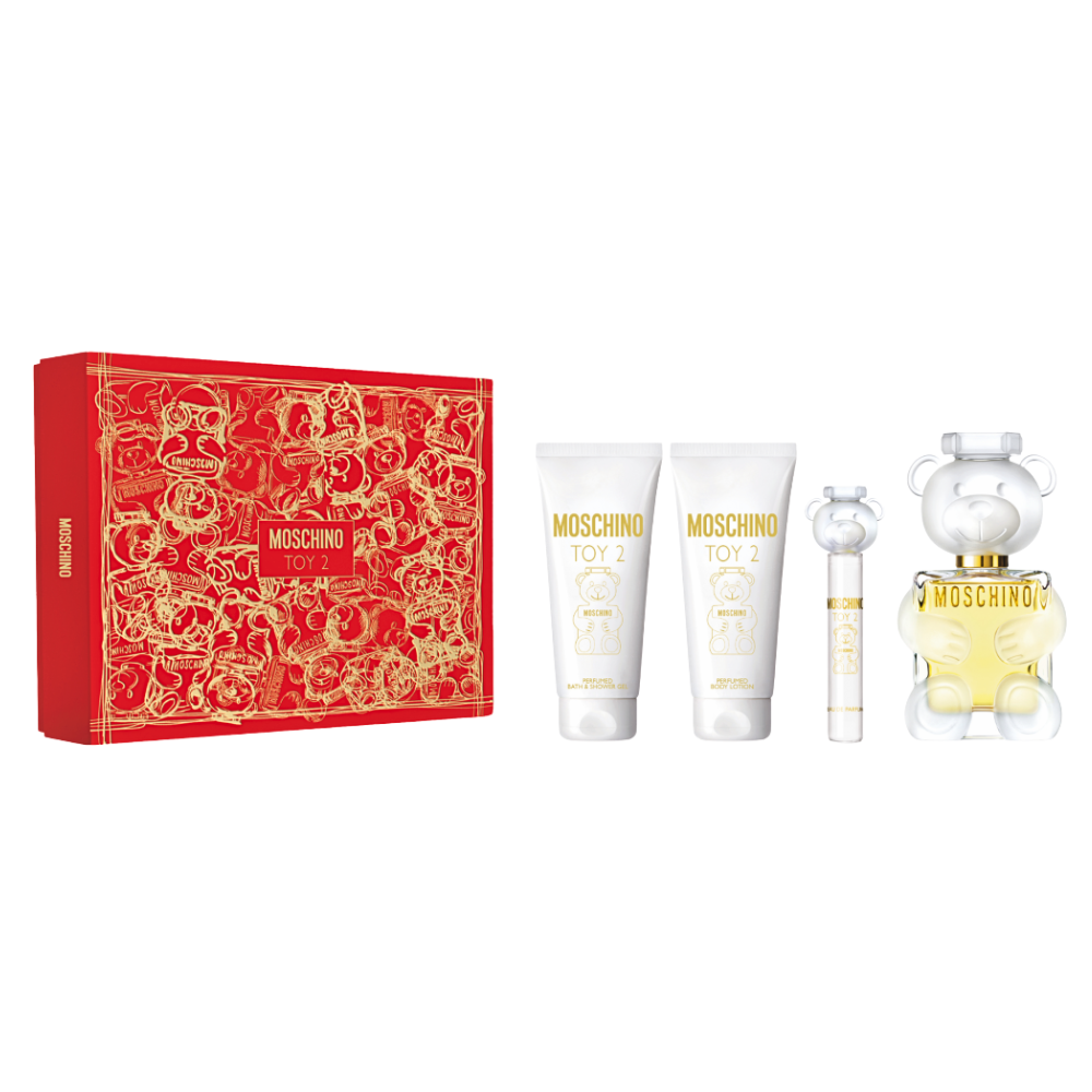 SET MOSCHINO TOY 2 EDP 100ML,MINI EDP 10ML,BODY LOTION 100ML,SHOWER GEL 100ML (M)