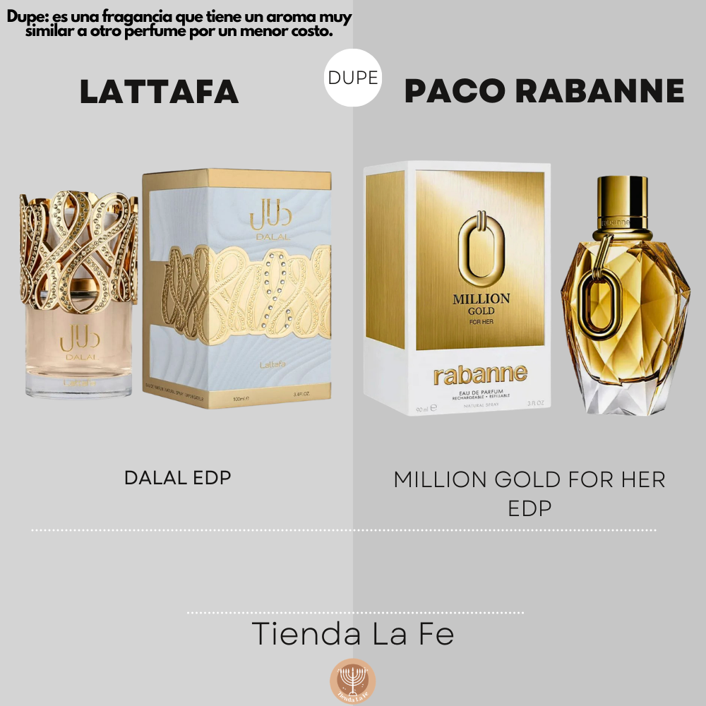 LATTAFA DALAL EDP 100ML (M) (DUPE PACO RABANNE MILLION GOLD FOR HER EDP)