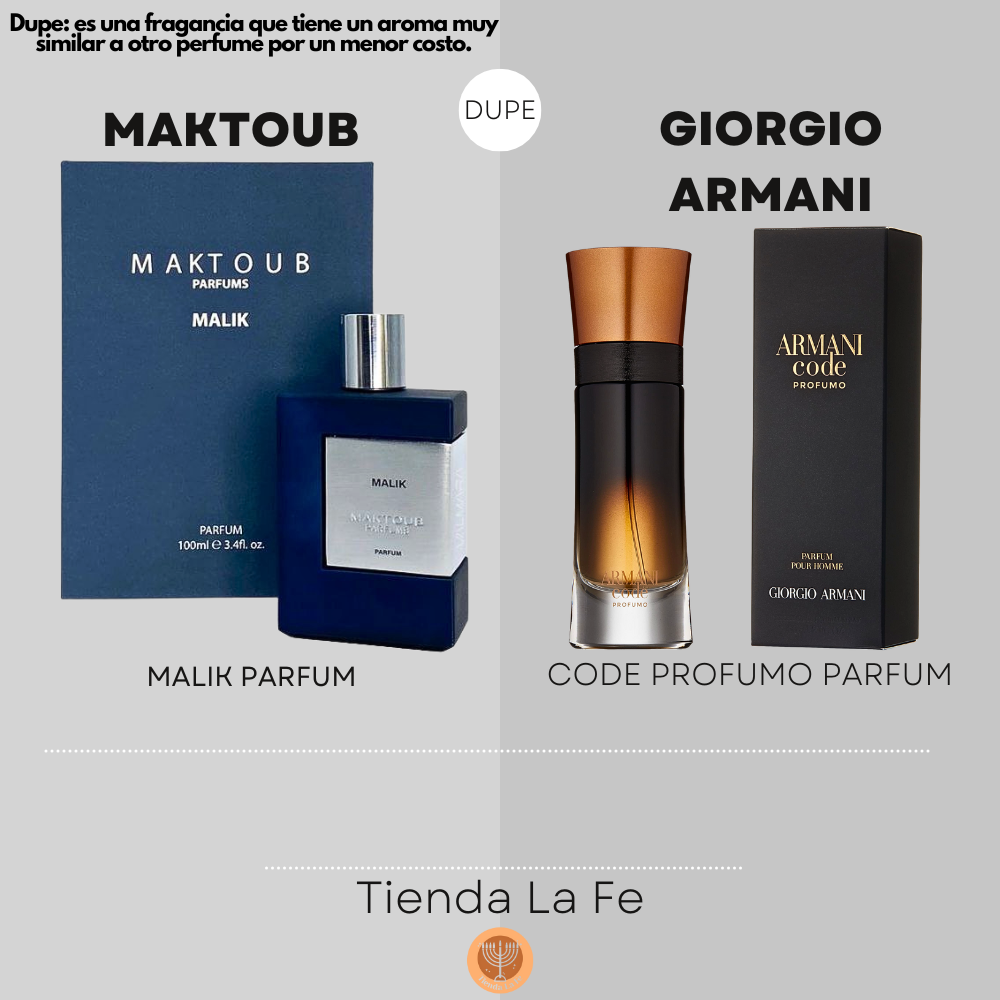 MAKTOUB MALIK PARFUM 100ML (H) (DUPE GIORGIO ARMANI CODE PROFUMO PARFUM)